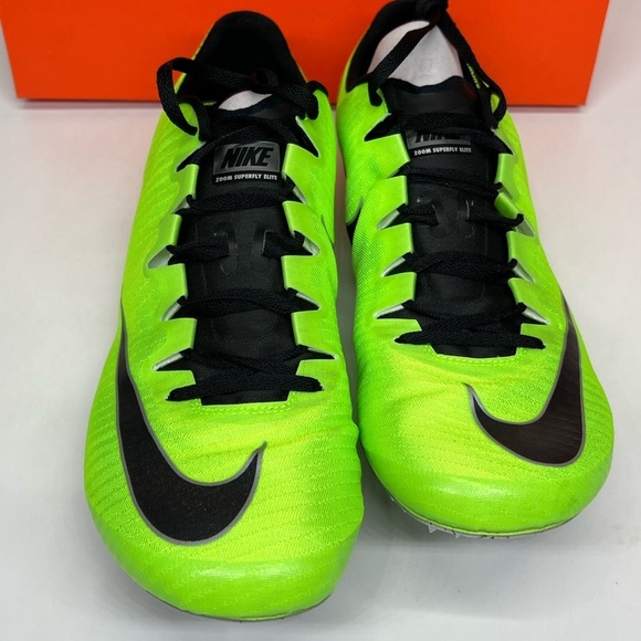 Nike Zoom Superfly Elite Track Running Spikes Green Men Sz 13 835996-300 $150 - Picture 3 of 6